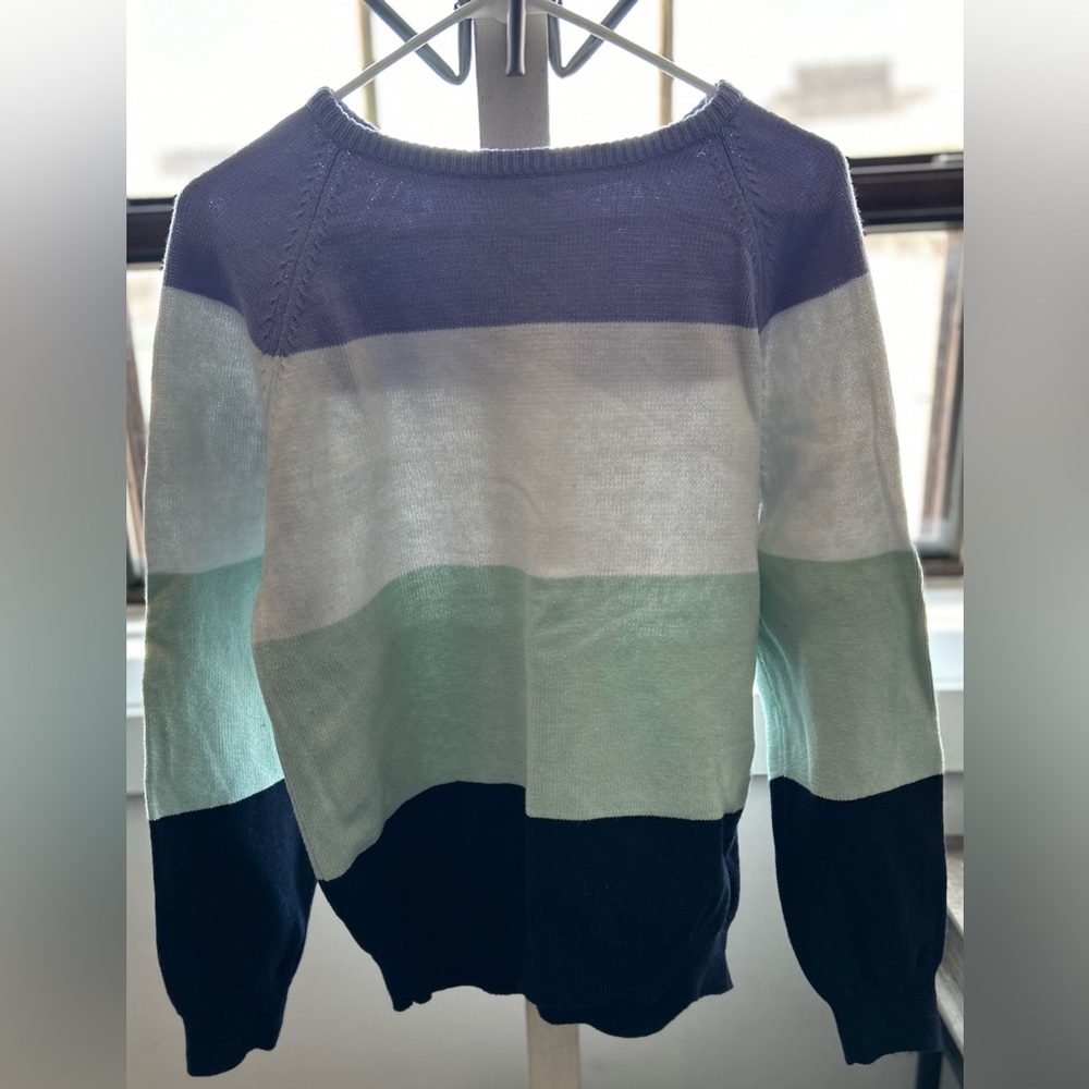 Women’s Cotton Traders colorblock crewneck sweater size UK 16/US 12